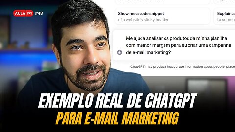 Aula 48 - Email Marketing Com ChatGPT - Analisando Planilhas e Montando Campanhas