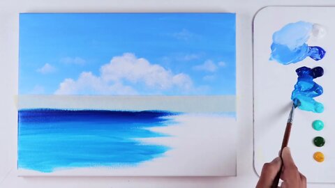 Seascape Painting | Sea Painting | Step by Step Painting | Acrylic Painting