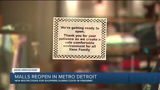 We're Open Detroit: Safety changes in place as some metro Detroit malls reopen for business