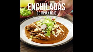 Red Pipian Enchiladas