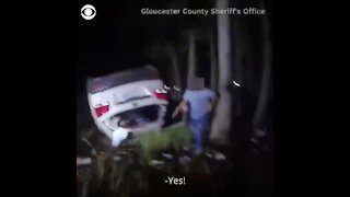 VA Sheriff LIFTS Car To Save Trapped Woman