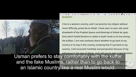 Usman Gives His Excuses 4 Why He Wants To Stay Among The Kuffar And Not Fight With The Real Muslims