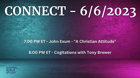 CONNECT and Cogitations - Exum and Brewer - 6/6/2023