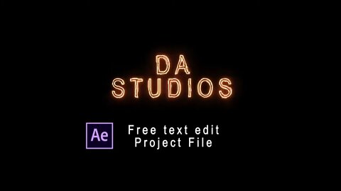 Fire Text effect free template l after effects l saber plugin