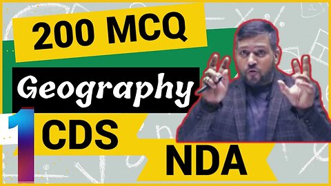 200 Geography MCQ| Can you do it?| how good is your preparation | |CDS Geography Question