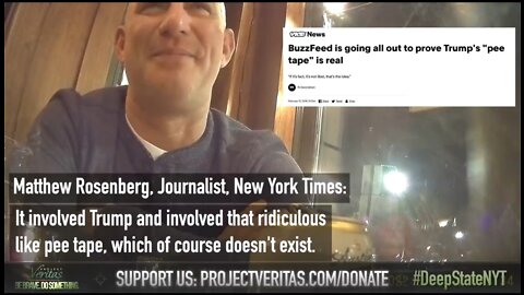 Project Veritas: NY Times Reporter Confirms Trump Pee Pee Tape Doesn’t Exist