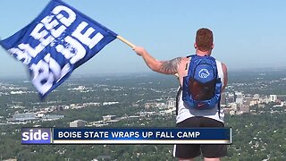 Boise State Broncos culminate the end of fall camp by climbing Table Rock