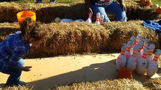 Pumkin Bowling Is Hard