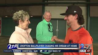 Crofton ballplayer chasing his dream at home