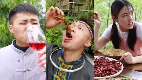 Funny spicy chinese food challenge - Tik Tok China 3