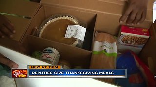 Pinellas County deputies drop off Thanksgiving meals to dozens of families