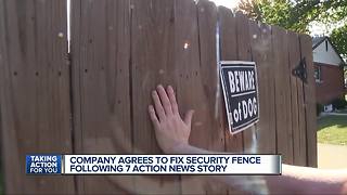 Company agrees to fix security fence following 7 Action News story