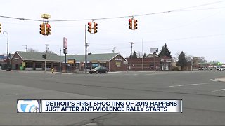 Detroit has first shooting less than an hour into new year