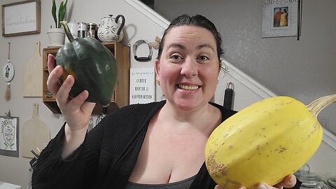 COOKING WINTER SQUASH | ACORN AND SPAGHETTI SQUASH RECIPES | EASY DINNER IDEAS