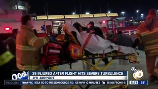 29 injured after flight hits server turbulence