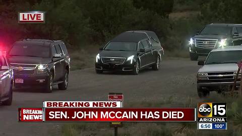 RAW: Procession leaves Sen. McCain's ranch after his death