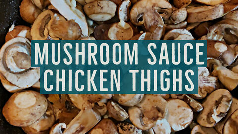 Mushroom sauce and chicken thighs