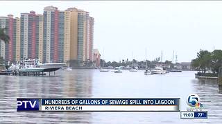 Hundreds of gallons of sewage spill into Lake Worth Lagoon in Riviera Beach