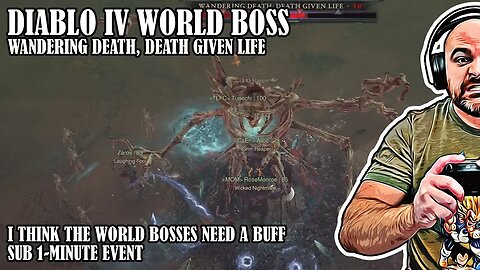Diablo IV World Bosses Might Need A Buff - Wandering Death Smoked in under a Minute