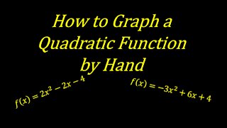 How to Graph a Quadratic Function by Hand [Worked Example] Algebra