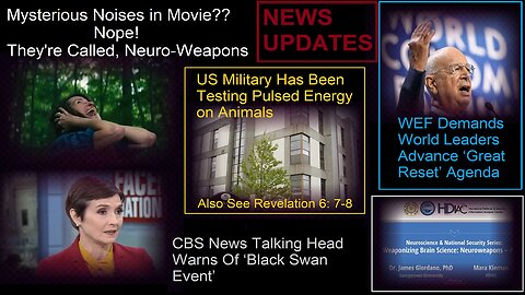 NeuroWeapons; Black Swan Event Coming? US Military Testing Pulsed Energy on Animals & Other News
