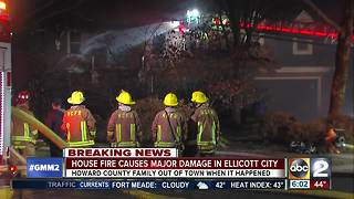Early Morning house fire damages home in Ellicott City