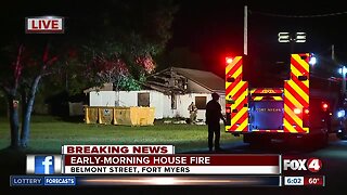 House damaged by fire on Belmont Street in Fort Myers
