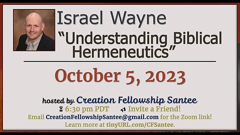 Understanding Biblical Hermeneutics with Israel Wayne