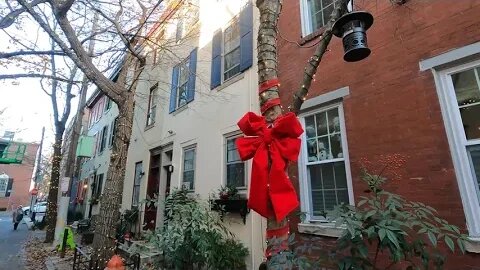 Walk With Me Around South of Rittenhouse Square through Cobblestone Streets and Brick Masonry Homes