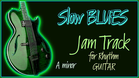 486 EASY BLUES RHYTHM GUITAR Jam Track in Am