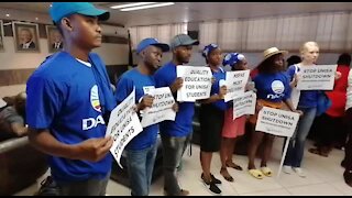 SOUTH AFRICA - Pretoria - DASO students sit-in at the dept of higher education - Video (HQ8)