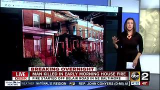One dead after fire breaks out in Baltimore home