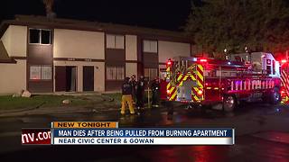 Man dies after being pulled from fire
