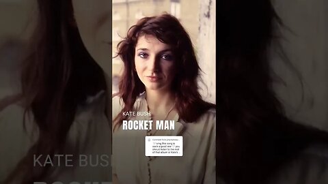 Kate Bush • Rocket man (Elton John cover) lyric video #Shorts