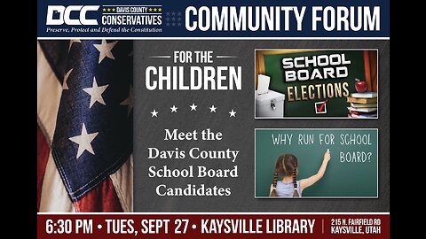 2022.09.27 DCC Meeting - For The Children, Meet the DSD School Board Candidates