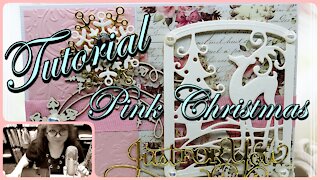 DIY Christmas Card Tutorial - Pink Christmas Cards