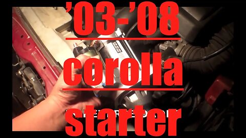 SIMPLE Follow starter motor REPLACEMENT Toyota Corolla√ Fix it Angel