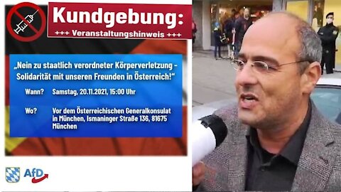 Spontane Demo-Rede als Solidaritätsadresse nach Wien gegen die Impfpflicht | PB, München, 20.11.21
