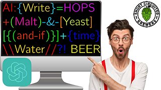 Can AI Write Beer recipes?!? Feat CHATGPT