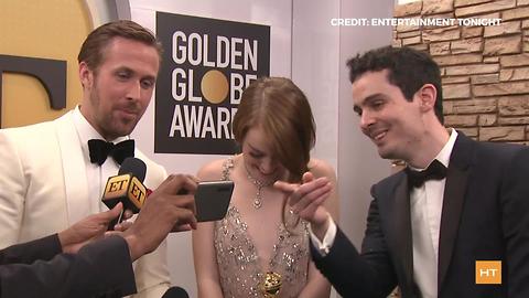 Watch Ryan Reynolds and Andew Garfield kiss at the Golden Globes | Hot Topics