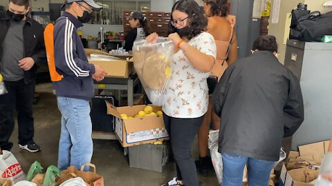 Preparing Lunch bags before outreach