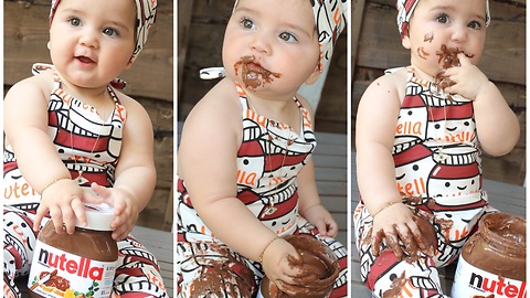Baby Girl Tastes Nutella For The First Time
