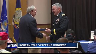 Korean War Veterans receive Ambassador for Peace medal at Idaho State Veterans Home