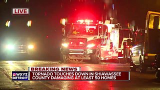 Tornado touches doen in Shiawassee County, damaging at least 50 homes