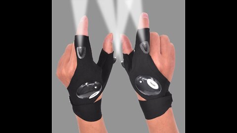 Led Flashlight Gloves For Men | LED Flashlight Gloves | Finger Flashlights Glove