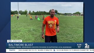 The Baltimore Blast Summer Camp says "We're Open Baltimore!"