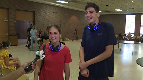 Silent disco headphones party for 100 special needs students in WNY