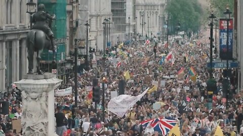 2021.5.29 英国 ロンドン コロナウイルス抗議デモ 百万人のアクション 流れが変わる時 A Million in motion, London May 2021