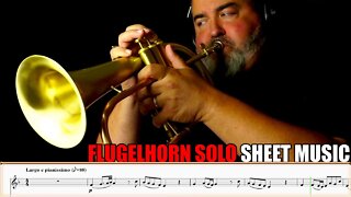 LYRICAL FLUGELHORN SOLO "Where'er You Walk" by G.F.Handel. Sheet Music Play Along!