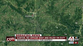 Manhunt underway, Clinton police officer dead in traffic stop shooting